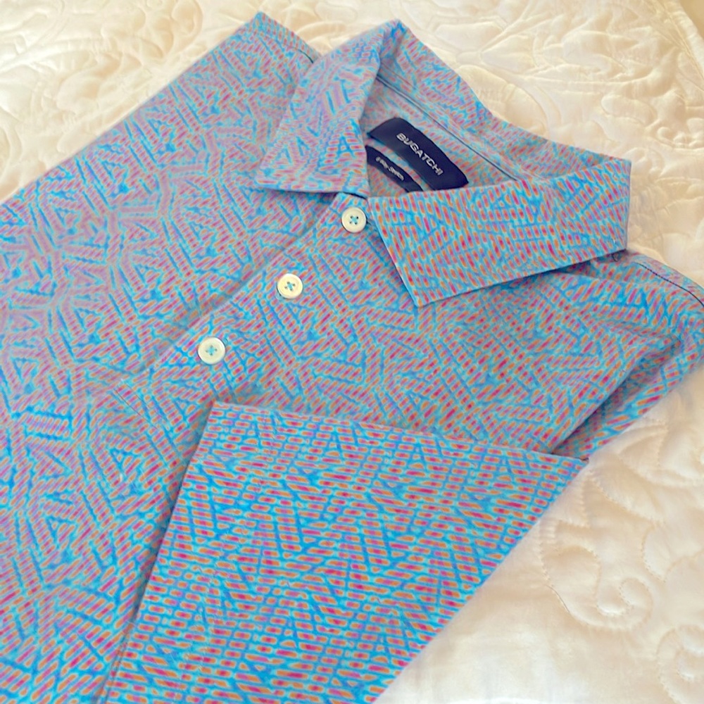 Bugatchi Short Sleeve Golf Jersey Size XL